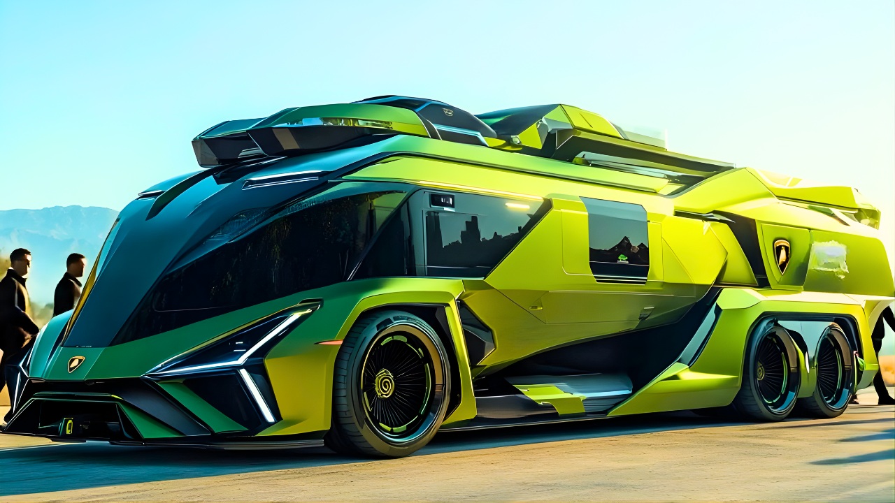2026 Lamborghini Double-Decker RV - Supercar Attitude Meets Luxury Mansion on Wheels